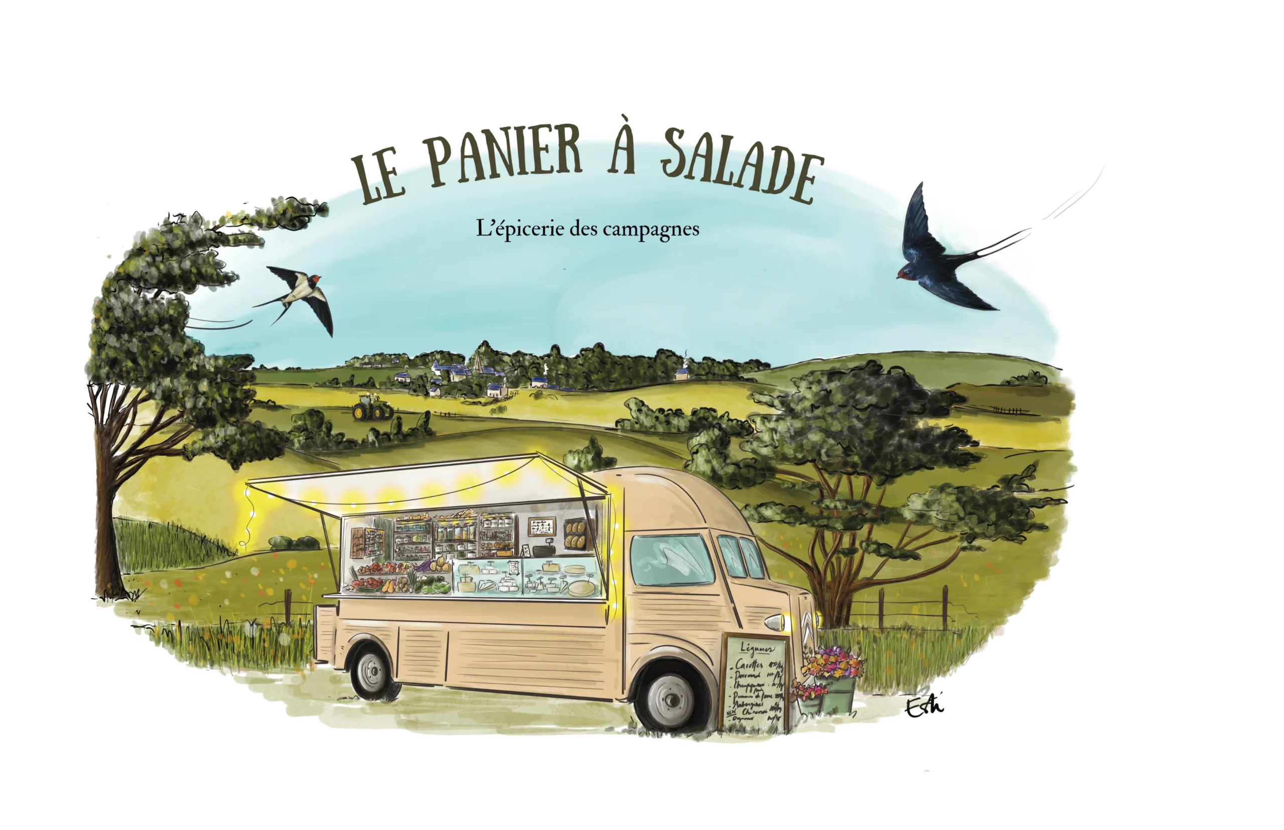 Panier à salade, épicerie ambulante